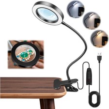 Lupe Licht Klemme 10x , LED