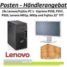 Posten & Händlerangebot - 19x Lenovo/Fujistu Tower + 19x 22" Fujitsu TFT
