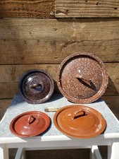 4x alte Emaille Kochtopf