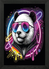 Lustige Panda Kleidung Framed