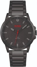 HUGO 1530187 Herrenarmbanduhr Quarz 43 mm Edelstahl Schwarz