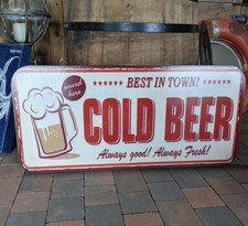 GROSSES METALL BAR / PUB BLECHSCHILD BEER KNEIPE BIER REKLAMESCHILD WANDDEKO NEU