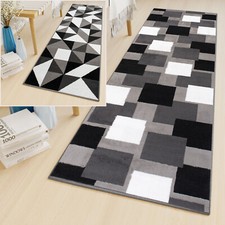 Teppich Läufer Modern Grau