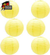 Papierlaternen Gelb 6er Set 30
