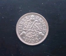 Three Pence 1933 Großbritannien 3 Pence Silber 500 Great Britain Silbermünze