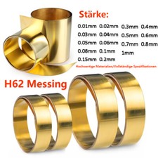 Messingfolie Messingplatte Messing Blechband Rolle Dick 0,01 bis 1mm Messingband
