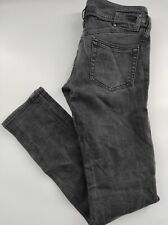 Diesel Jeans Damen W29 L32 Matic Straight Leg Low Waist Retro Grau Schwarz D2