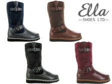 Damen Ella flache Stiefel