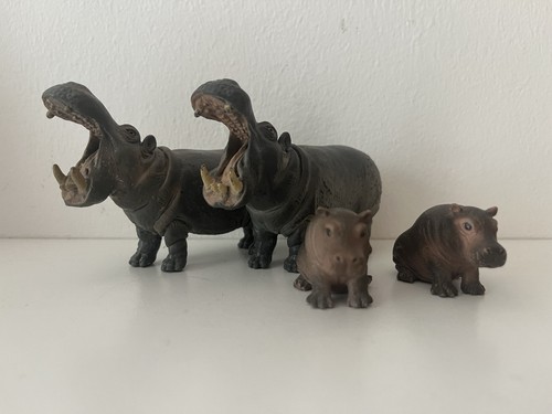 Schleich flusspferdfamilie 2x - flusspferdfamilie,,