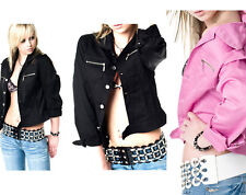 Neu Damenjacke Jeansjacke Kurze Jacke Blazer Bluse Bolero Neu 3 Farben S M L