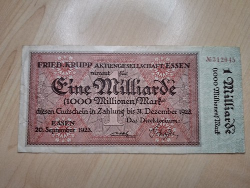 Firmennotgeld krupp essen 1923 - firmennotgeld,