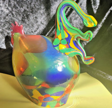 Huhn Henne  aus Glas Signatur