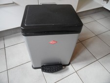 Wesco Doppel-Abfallsammler Öko-Sammler Tretmülleimer Mülleimer Silber 2x10 L