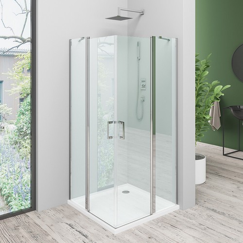 Eckdusche 80x80 eckeinstieg - 80x80,