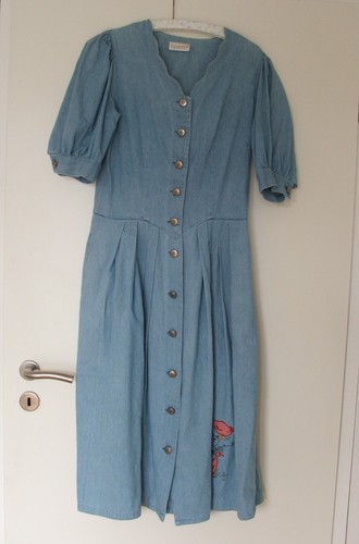 Jeans kleid mit stickerei gr - jeans-kleid,