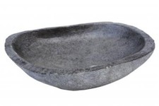 Vogeltränke Steinschale Naturstein Flussstein 30cm Steinmetzarbeit
