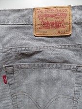 Levi's 507 Bootcut Cord Jeans Hose, W 33 /L 34, Graue Vintage Cordhose ! KULT !