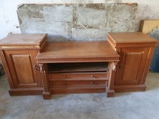 Balinesisches SIDEBOARD, MIT PFERDEKÖPFEN, MASSIVES TEAKHOLZ