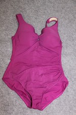 SCHWIMMANZUG BADEANZUG GRÖSSE 42 LILA FUCHSIA SCHAUMSTOFF KÖRBCHEN LANDS´END