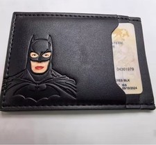 Leder kartenetui mit batman - kartenetui,