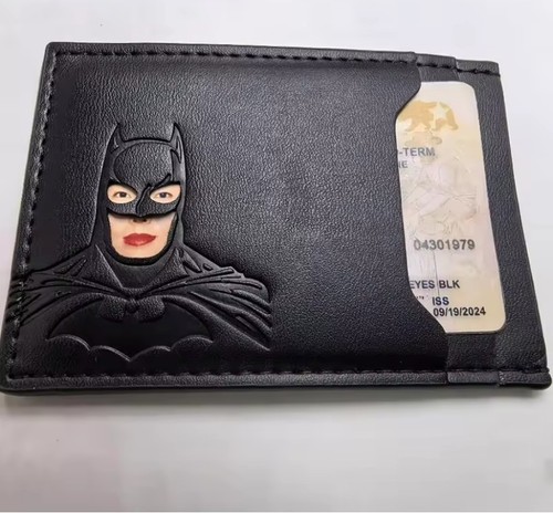 Leder kartenetui mit batman - leder,