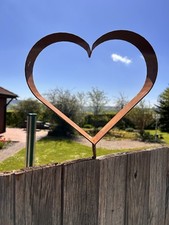 Herz aus Metall, Deko, Edelrost, Rostherz, Design, Gartendeko, Terrasse