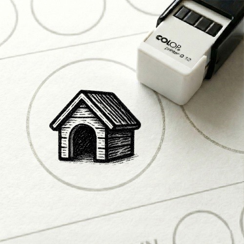 Bonusstempel hundehütte 10x10 - hundehütte,