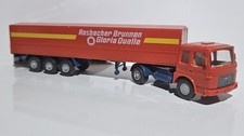 Wiking H0 1:87 LKW MAN F8 SATTELZUG PLANE/PRITSCHE WERBEMODELL "ROSBACHER BRUNNE