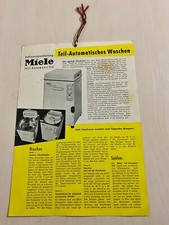 Original Bedienungsanleitung für Miele Teil-Automatic 75S- ca. 1960.Sammlerstück