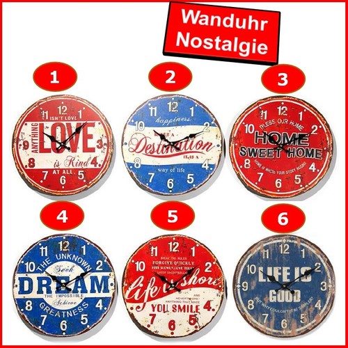 Wanduhr vintage nostalgie - nostalgie, uhr