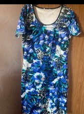 Sommerkleid - Strand - Urlaubs - Stretch - Kofferkleid blau , weiss , schwarz