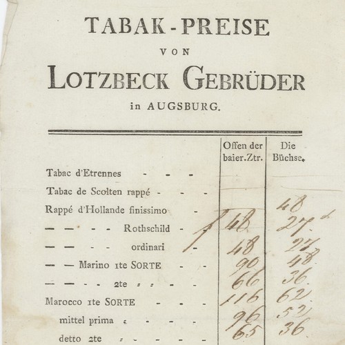 Tabakpreise preisliste - tabakpreise,