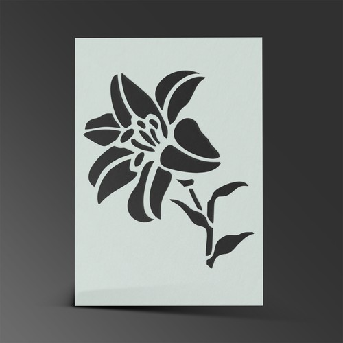 Blume schablone rose - schablone, mylar