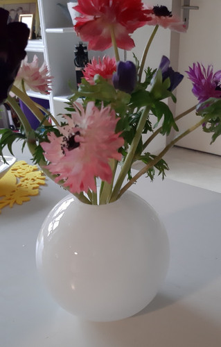 Kugel vase milchglas - ,