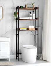 Industrielles Badregal über WC Aufbewahrungsregal hoch rustikal Wäscheschrank