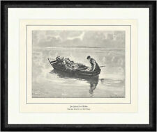 Im Spiegel der Wellen. Karl Raupp Boot See Paddel Mädchen  Faksimile_A 2464