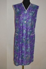 Dederon Kittel Schürze Zofe Sissy Gr . 40 lila-bunt