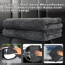 2X 40x60CM Saugstarkes Auto Trockentuch Twist Towel Mikrofasertuch Autopflege L