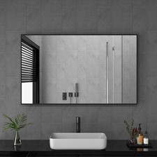 Wandspiegel Schwarz Dekospiegel Bad Spiegel Badspiegel Metallrahmen Schwarz
