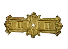 Alte Pendelskala Metall Skala f Freischwinger Wanduhr Uhrengehäuse clock