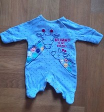 Schlafstrampler von Next in blau, Baby Schlafanzug, Größe First Size, 50