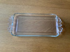 1 x Kuchenplatte Servierplatte Glas rechteckig Walther Glas Siebenstern/ Rose