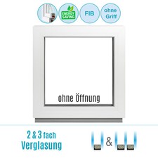 Kunststofffenster Fenster Kellerfenster Festverglasung(FiB) - weiß - Premium