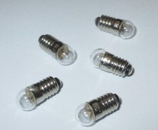 Glühbirne E5.5 4,5V  für Krippen-, Puppenhauslampen 5 Stück  --NEU--