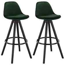 Barhocker Polsterstuhl Samt Barstuhl Tresenhocker Hocker Dunkelgrün fhb197dgn-2
