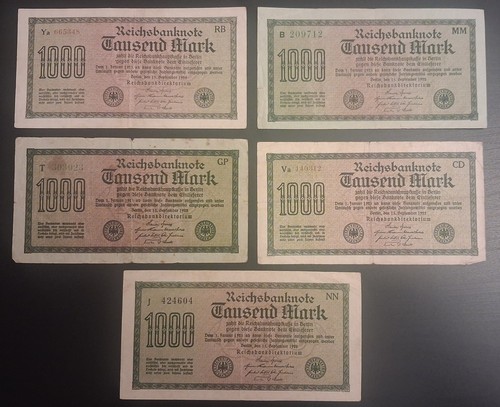 Reichsbanknote 1000 tausend - 1000,