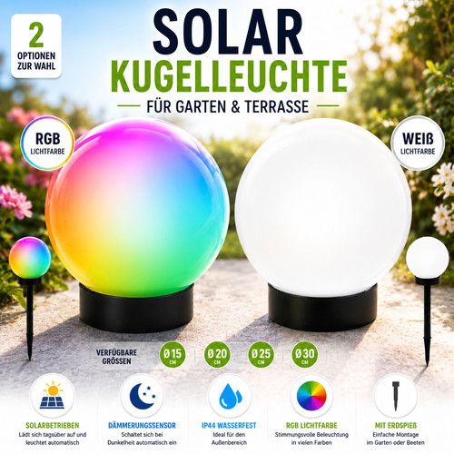Led solar kugelleuchte - led,