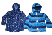 2x Jungen Thermo Jacke Regenjacke Paket Gefüttert Blau Gr. 98/104