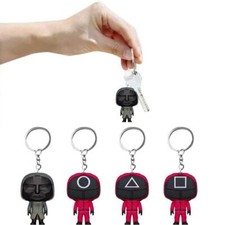 Squid Game Schlüsselanhänger Keyholder Keychain Flach Gummi Netflix Serie NEU