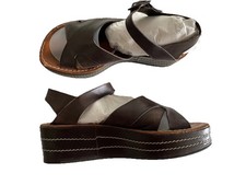 Vintage 90s Robert Clergerie Platform Wedge Sandals - UK5,5 IT39 US8,5